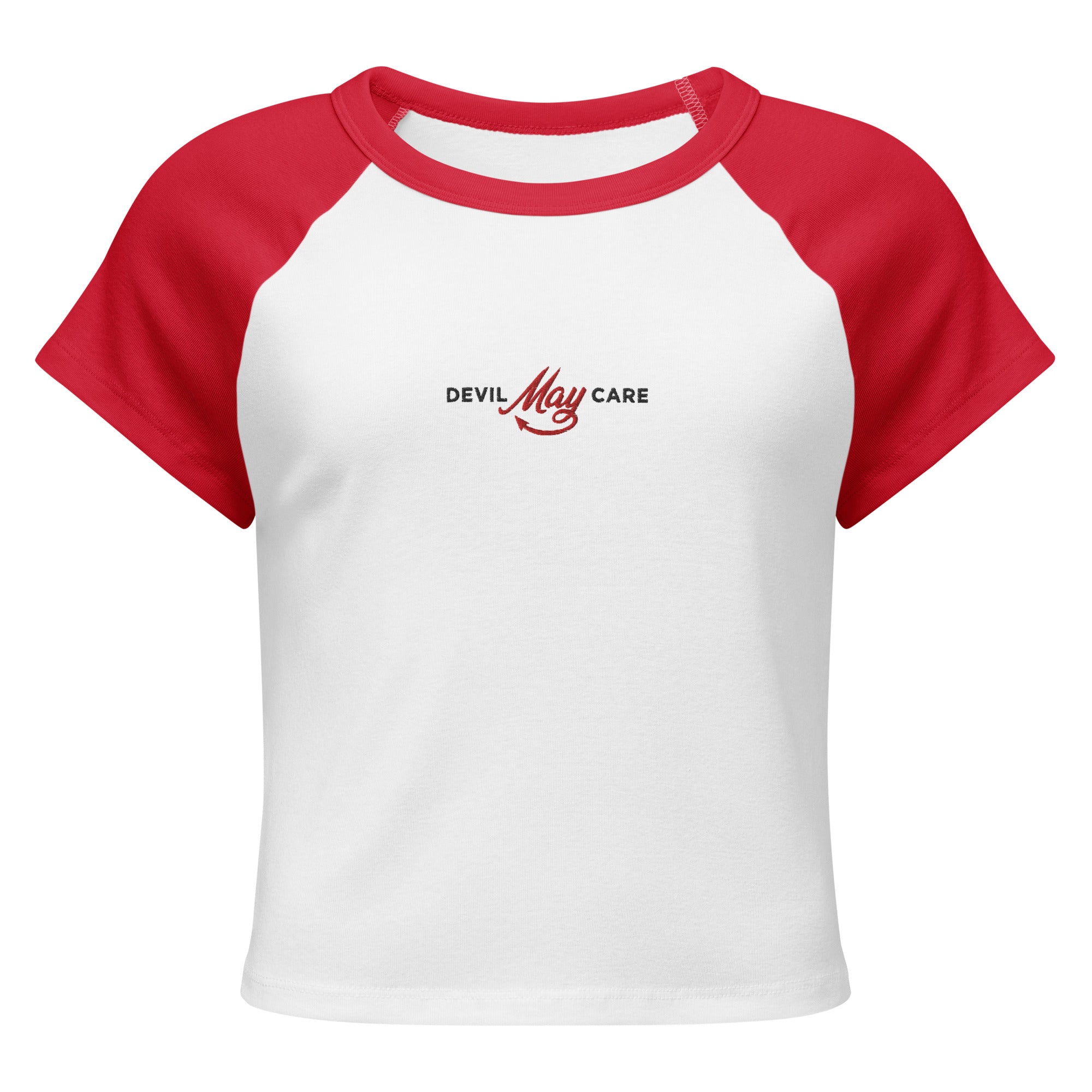 Devil May Care - Women’s micro rib raglan baby tee